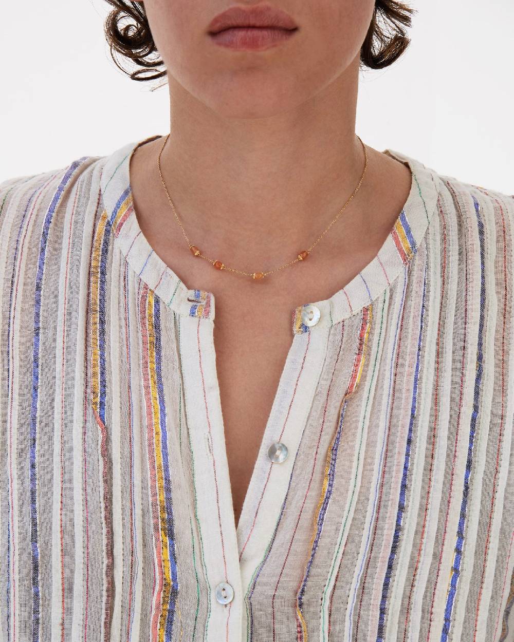 Nanis Collana "PETRA" in oro e avventurina arancione – Nanis Italian Jewels Qualità