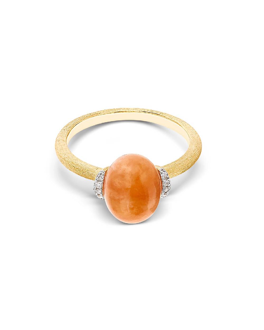 Nanis Anello "PETRA" in oro, diamanti e avventurina arancione (piccolo) – Nanis Italian Jewels Qualità Garantita