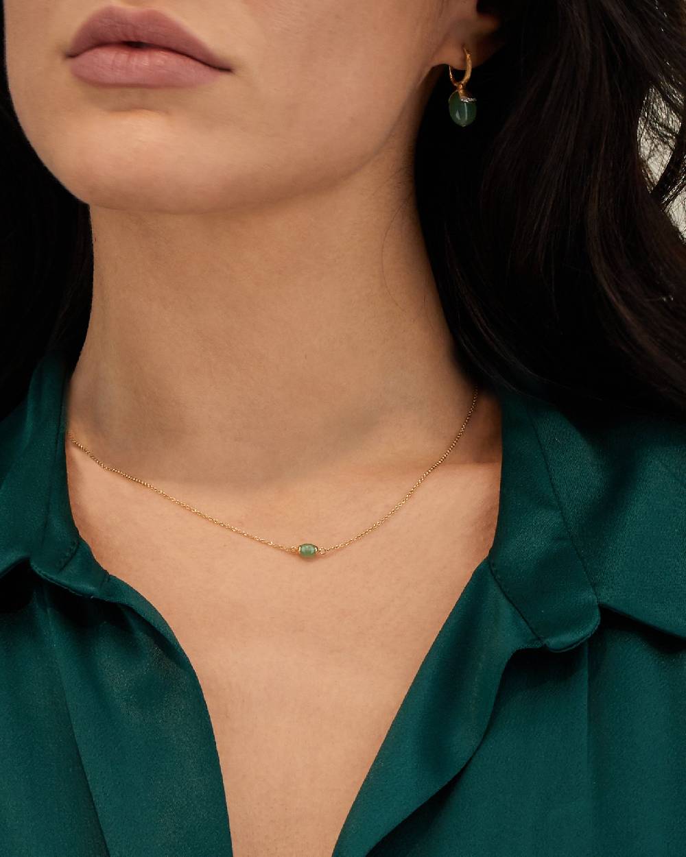 Nanis Collana "AMAZZONIA" in oro e avventurina verde (corta) – Nanis Italian Jewels Shopping Online