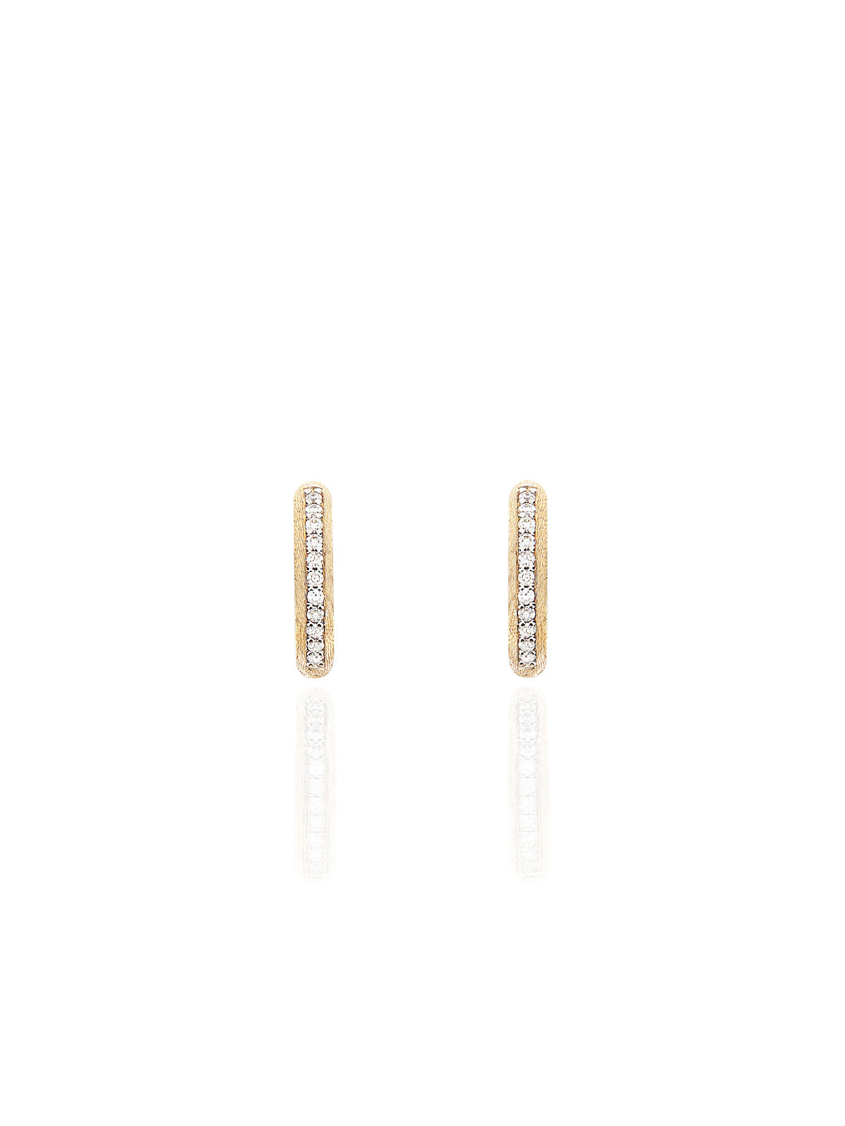 Nanis Orecchini a cerchio piccoli "LIBERA" in oro e diamanti – Nanis Italian Jewels In Vendita