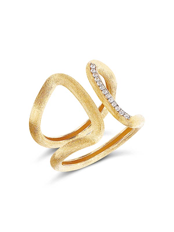 Nanis Anello "LIBERA" a fascia in oro e diamanti – Nanis Italian Jewels Vendita Calda