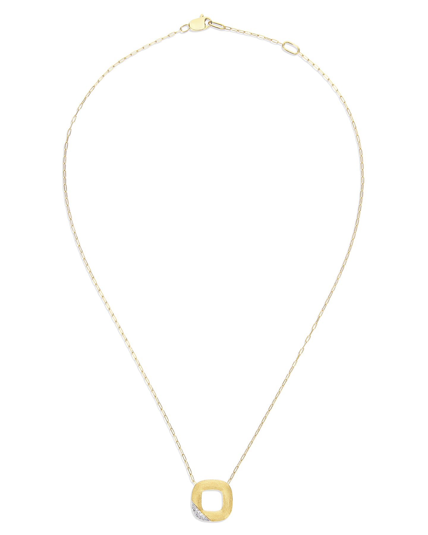 Nanis Collana "LIBERA" con ciondolo squadrato in oro e diamanti (piccolo) – Nanis Italian Jewels Nuova