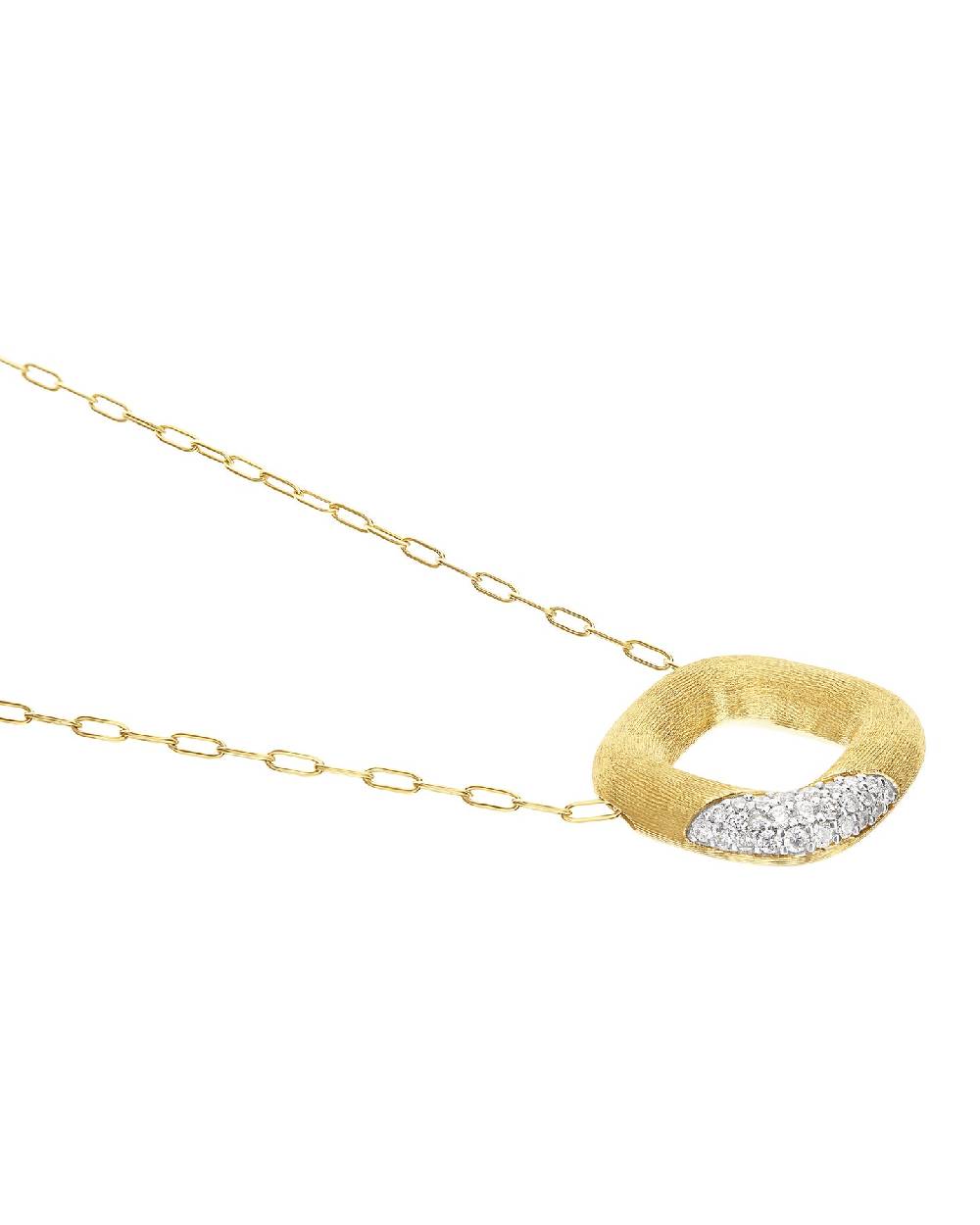Nanis Collana "LIBERA" con ciondolo squadrato in oro e diamanti (piccolo) – Nanis Italian Jewels Nuova