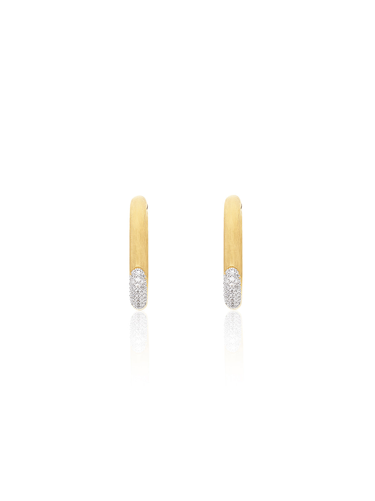 Nanis Orecchini "LIBERA" squadrati in oro e diamanti (grandi) – Nanis Italian Jewels Vendite Flash