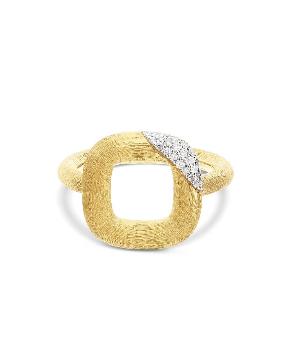 Nanis Anello "LIBERA" squadrato in oro e diamanti (piccolo) – Nanis Italian Jewels Nuova
