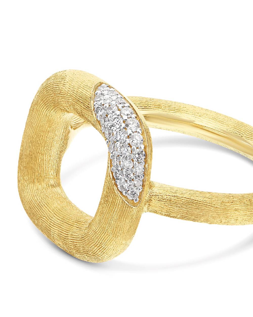 Nanis Anello "LIBERA" squadrato in oro e diamanti (piccolo) – Nanis Italian Jewels Nuova
