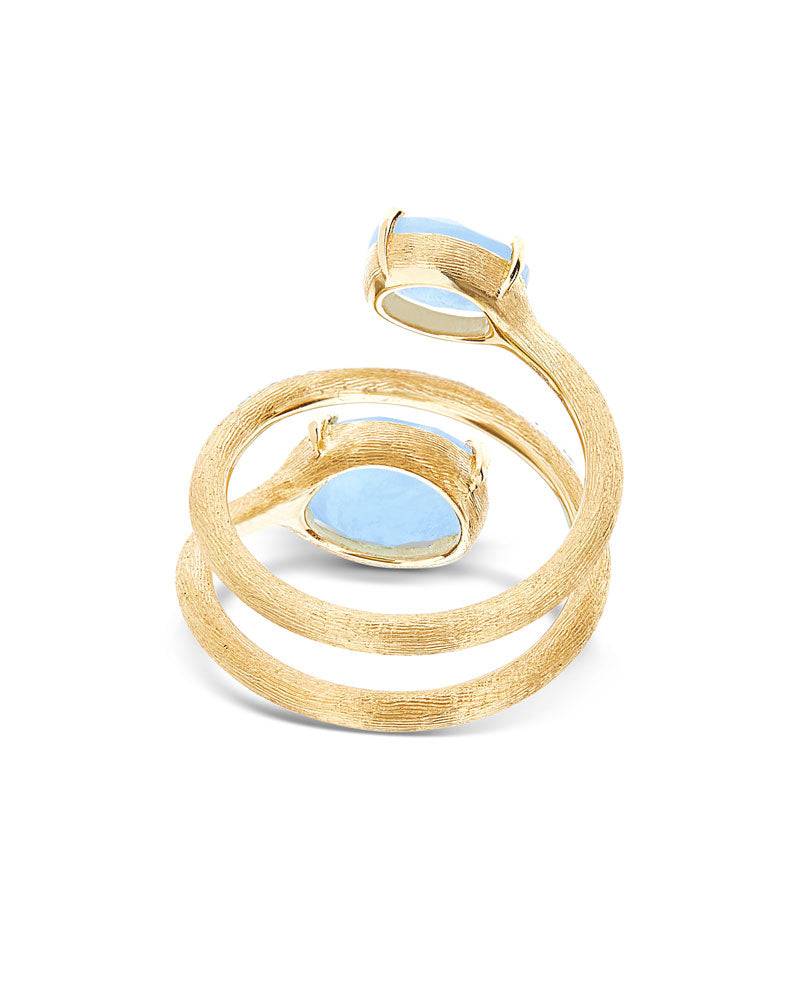 Nanis Anello contrariè "IPANEMA" in oro, acquamarina e diamanti – Nanis Italian Jewels Vendita