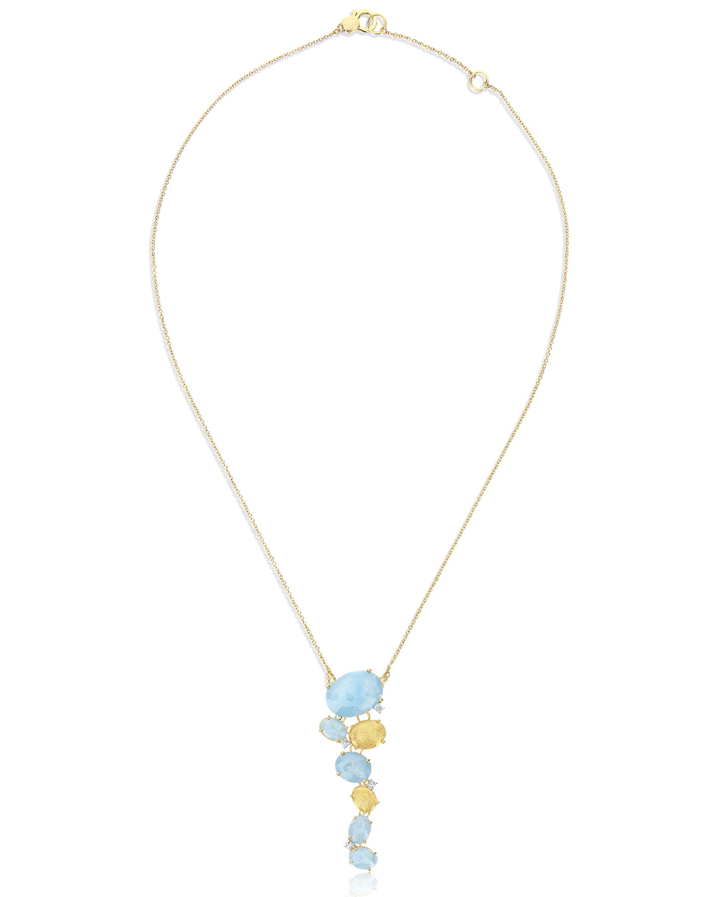 Nanis Collana "IPANEMA"con boules in oro, acquamarina e dettagli in diamanti – Nanis Italian Jewels Offerta San Valentino