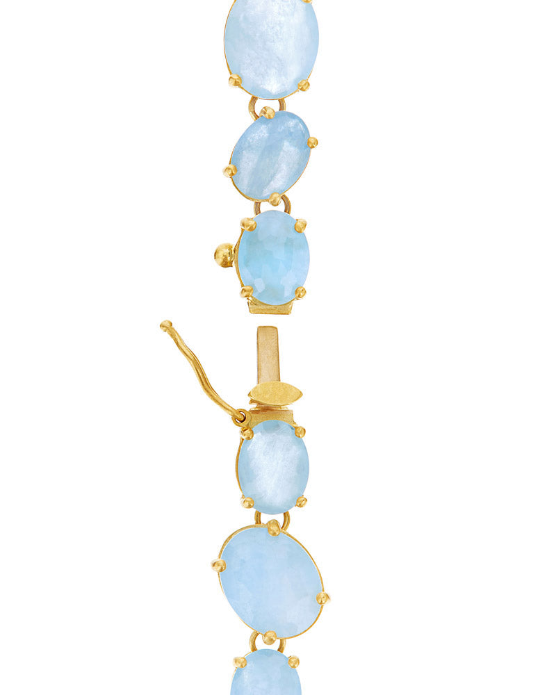Nanis Bracciale "IPANEMA" in oro, acquamarina e diamanti – Nanis Italian Jewels Consegna Veloce