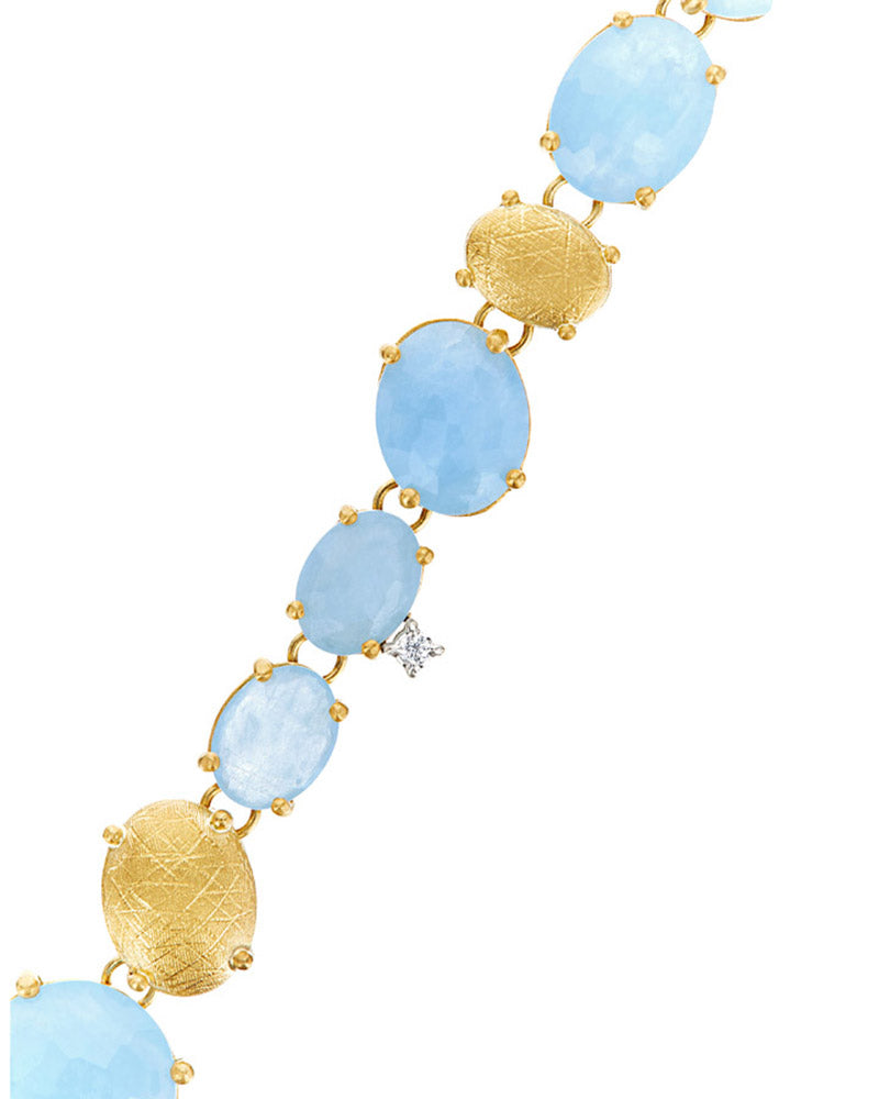 Nanis Bracciale "IPANEMA" in oro, acquamarina e diamanti – Nanis Italian Jewels Consegna Veloce