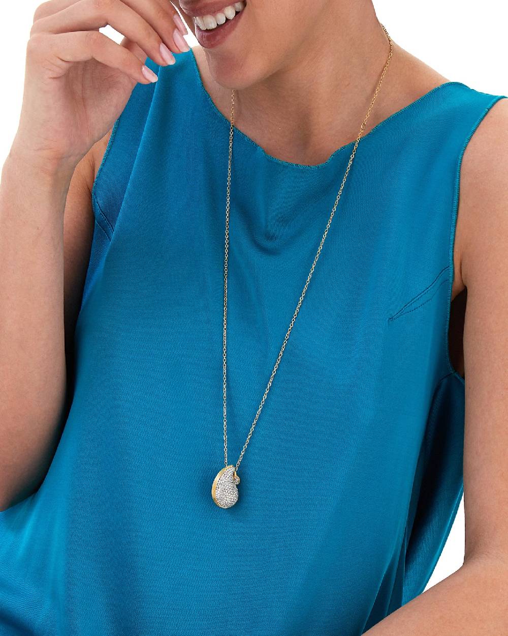 Nanis Collana "CASHMERE" pendente con ciondolo in oro e diamanti – Nanis Italian Jewels In Linea