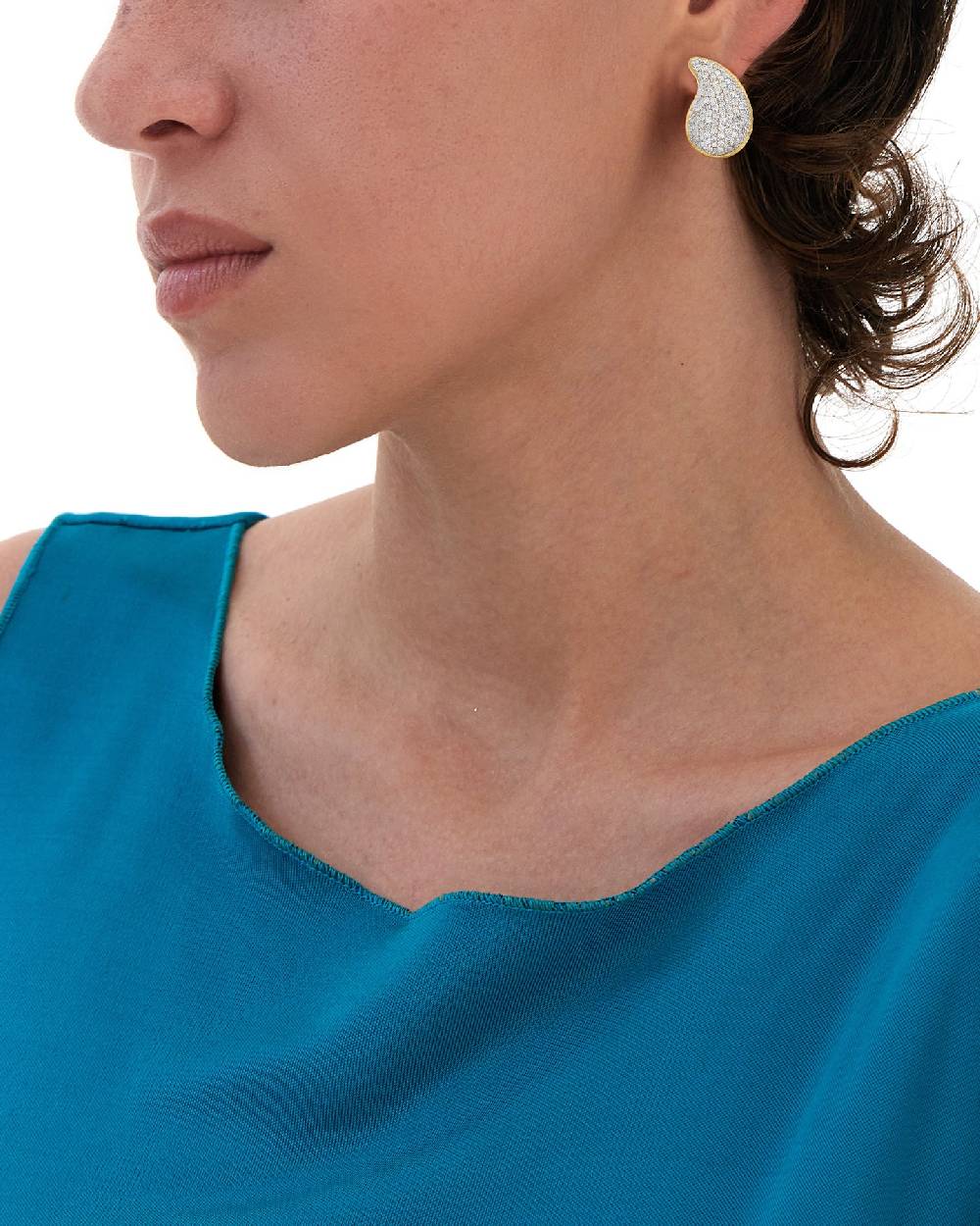 Nanis orecchini mini "CASHMERE" in oro e diamanti – Nanis Italian Jewels Qualità