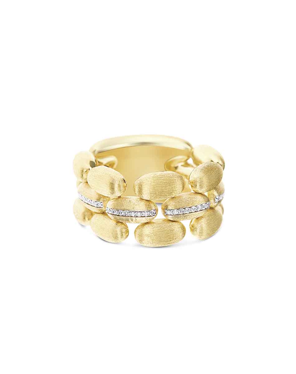 Nanis Anello “Diva” a tripla fascia in oro e diamanti – Nanis Italian Jewels Pezzi Unici