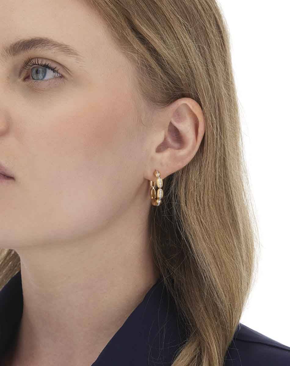 Nanis Orecchini a cerchio grandi "Diva" in oro e diamanti – Nanis Italian Jewels Acquista Ora