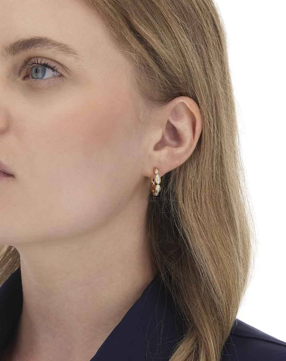 Nanis Orecchini a cerchio medi "Diva" in oro e diamanti – Nanis Italian Jewels Consegna Veloce