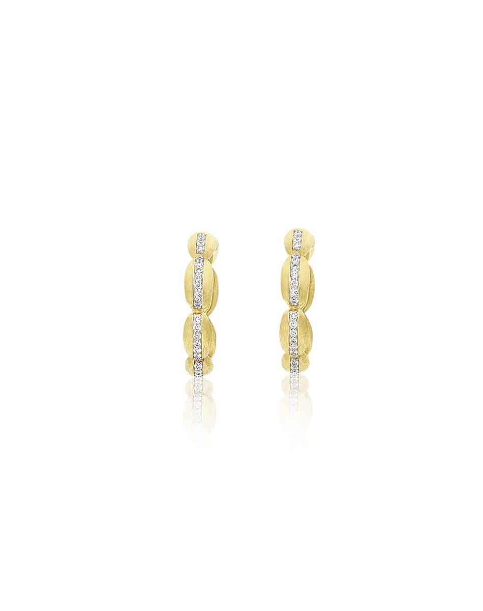 Nanis Orecchini a cerchio medi "Diva" in oro e diamanti – Nanis Italian Jewels Consegna Veloce