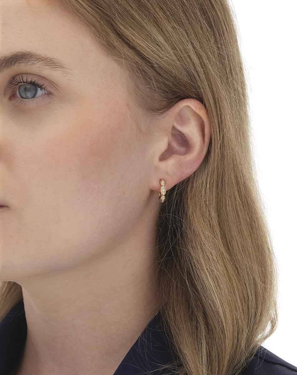 Nanis Orecchini a cerchio piccoli "Diva" in oro e diamanti – Nanis Italian Jewels Promozione Limitata