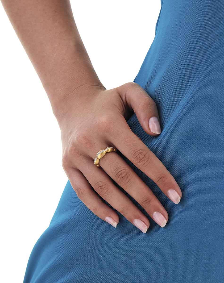 Nanis Anello "Diva" con boules in oro e diamanti – Nanis Italian Jewels Prezzo Ridotto