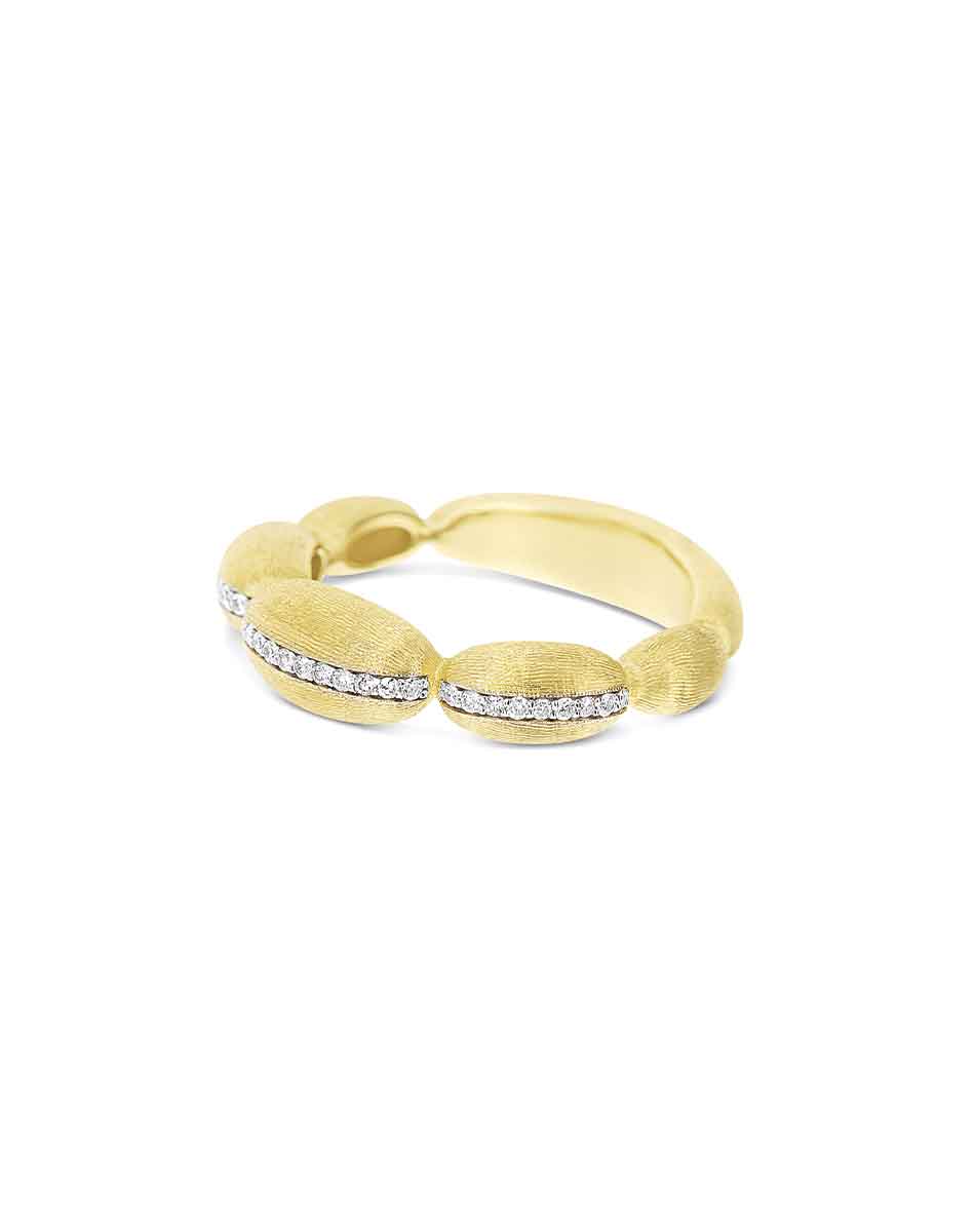 Nanis Anello "Diva" con boules in oro e diamanti – Nanis Italian Jewels Prezzo Ridotto