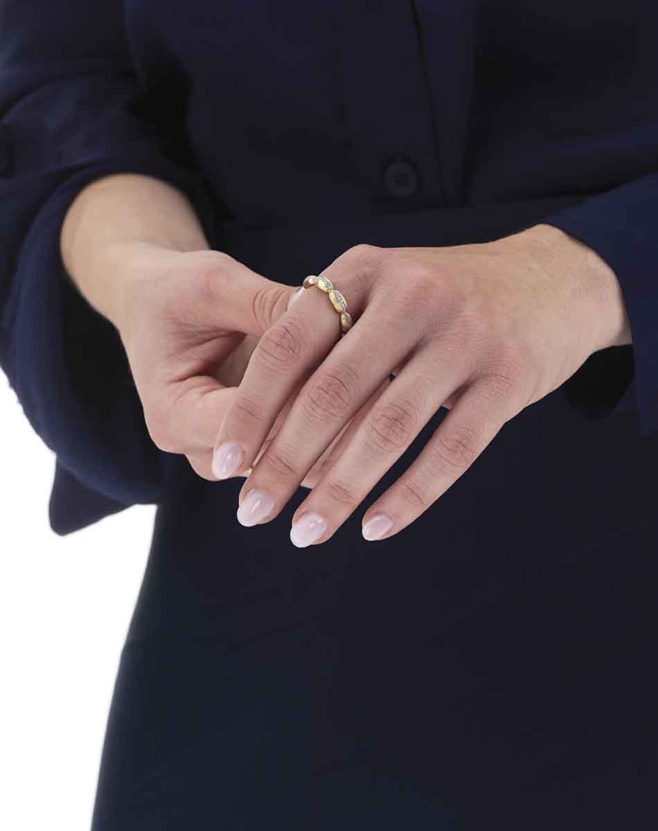 Nanis Anello “Diva” con boules in oro e diamanti – Nanis Italian Jewels Sottocosto
