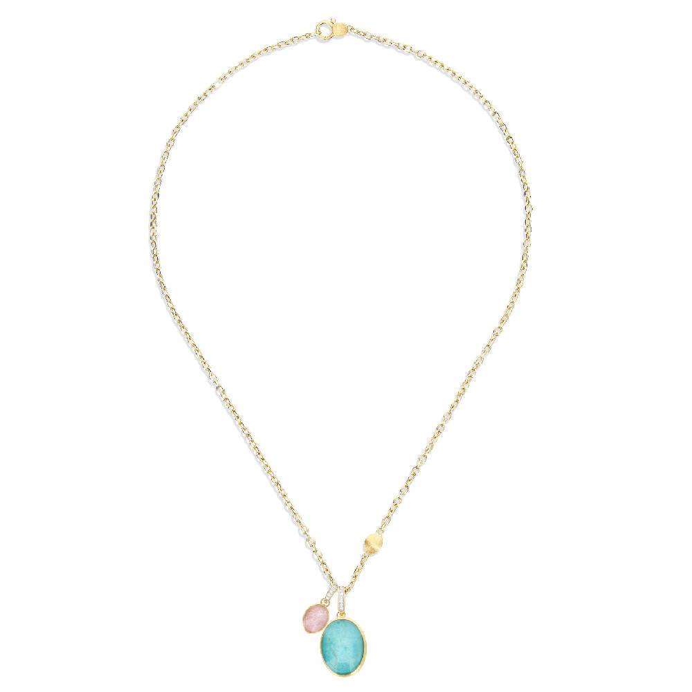 Nanis collana a catena con charms pendenti "boules" in oro inciso, diamanti – Nanis Italian Jewels Sconto
