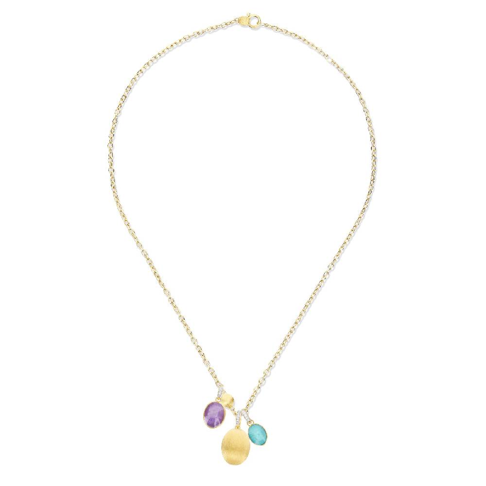 Nanis collana a catena con charms pendenti "boules" in oro inciso, diamanti – Nanis Italian Jewels Economico