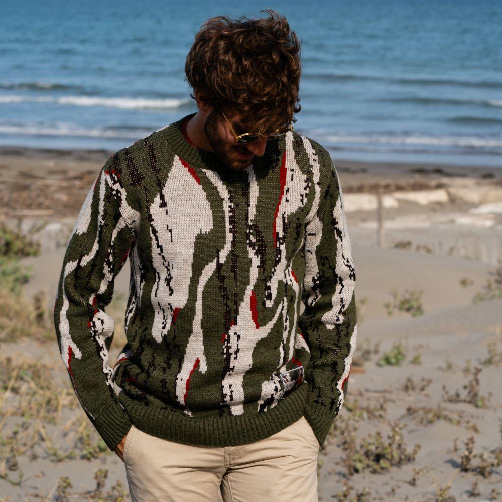 ﻿Seay / Maglione Allover Wood Tonga Promozione