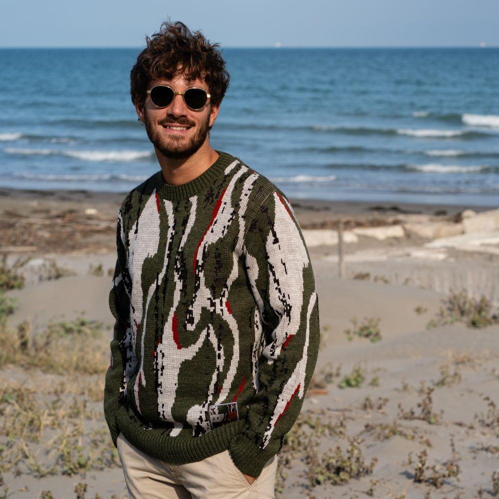 ﻿Seay / Maglione Allover Wood Tonga Promozione