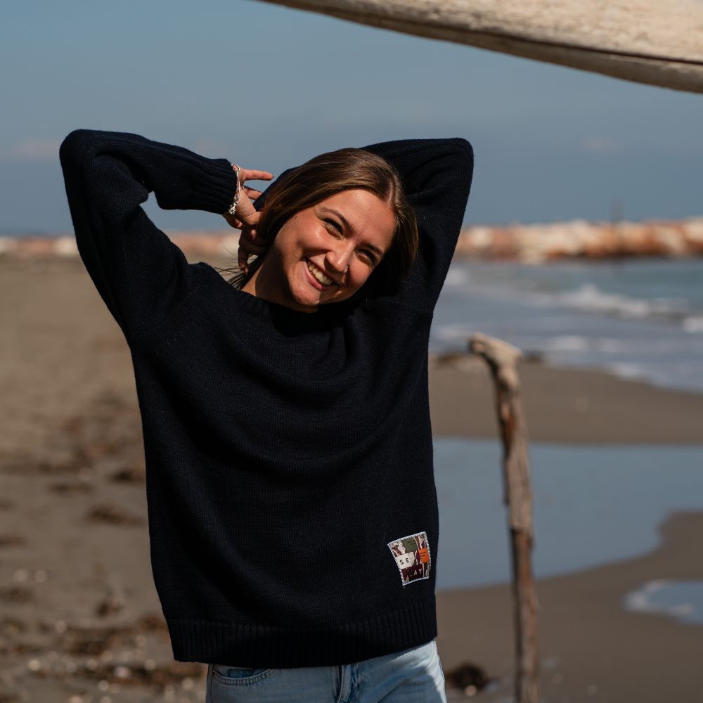 Seay / Maglione Blu Navy Tonga Spedizione Gratuita
