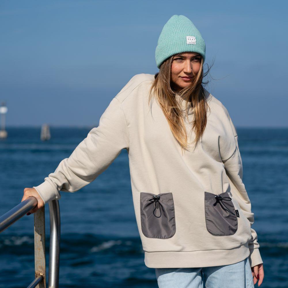Seay / Felpa Girocollo Cappuccino Delavé Negozi Online