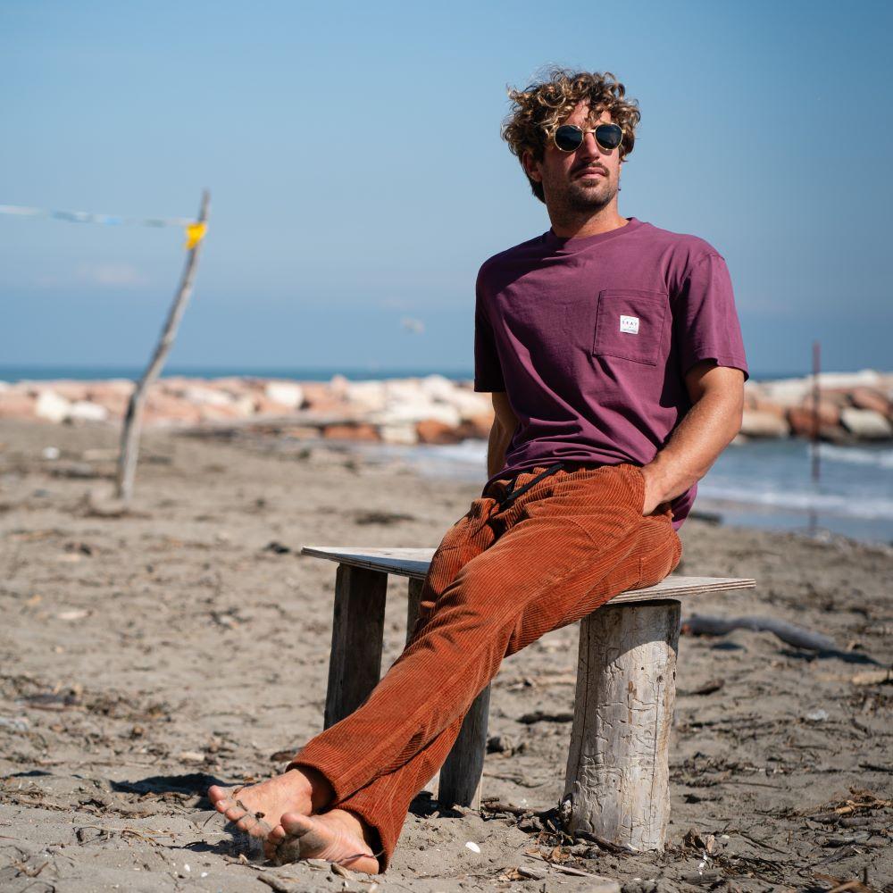 Seay / Pantalone Lungo Velluto Biscotto Sconto