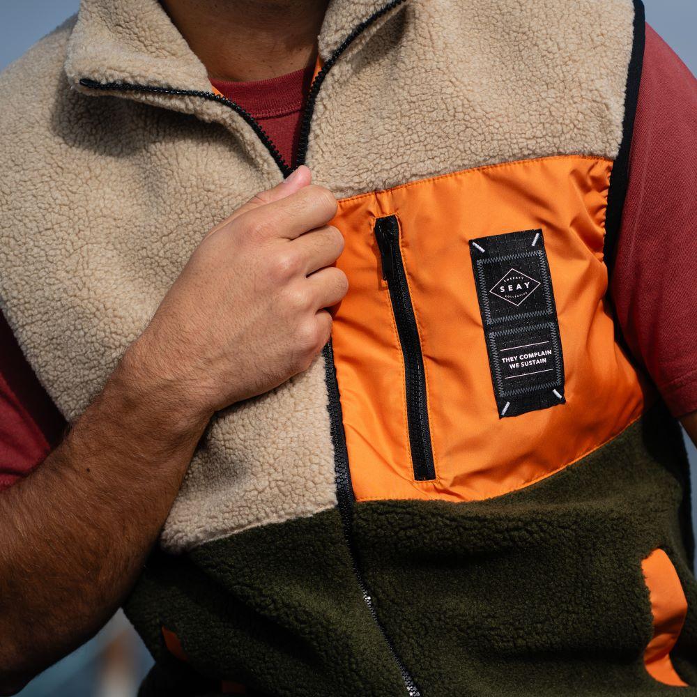 Seay / Gilet Teddy Sea Turtle & Natural Vendita Economica