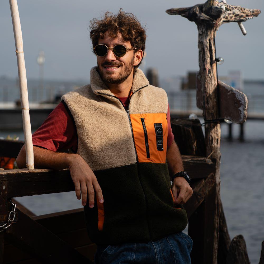 Seay / Gilet Teddy Sea Turtle & Natural Vendita Economica