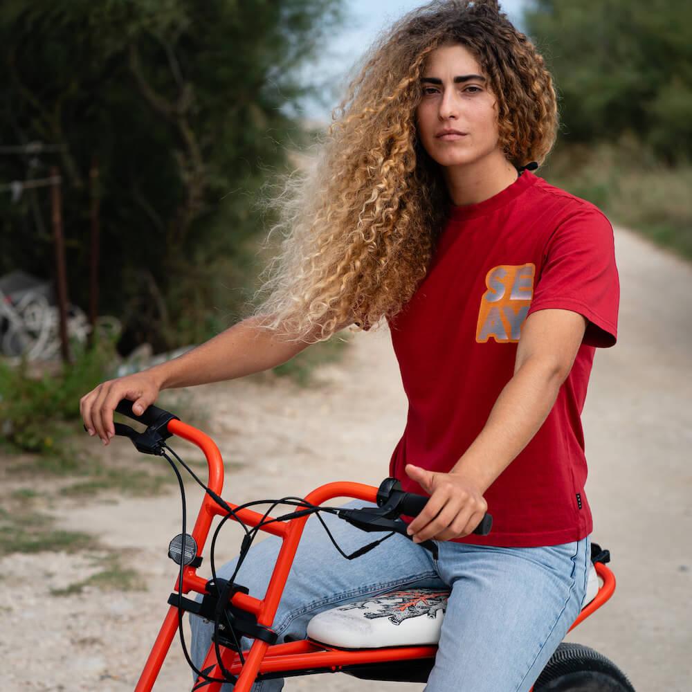 Seay / T-Shirt Loose Fit Rossa Consegna Veloce