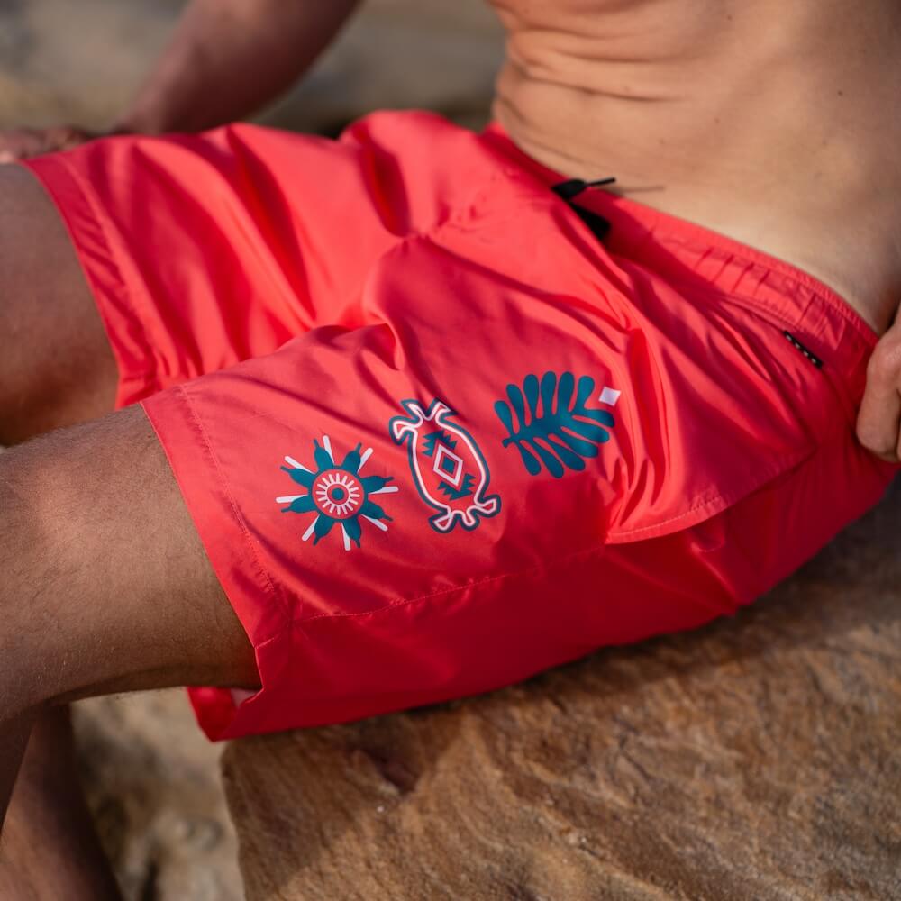 Seay / Costume da Bagno Medio Rosso Symbols Presa