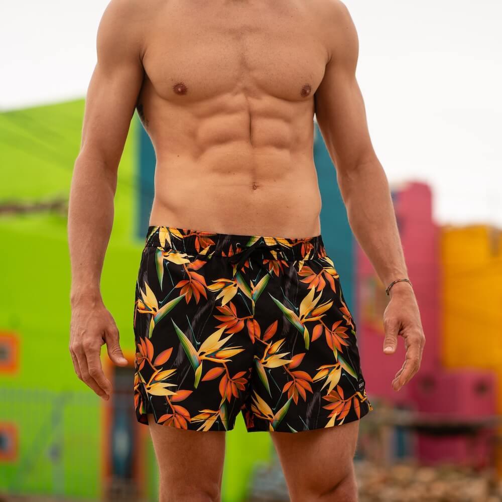 Seay / Costume da Bagno Corto Nero Bird of Paradise Offerta