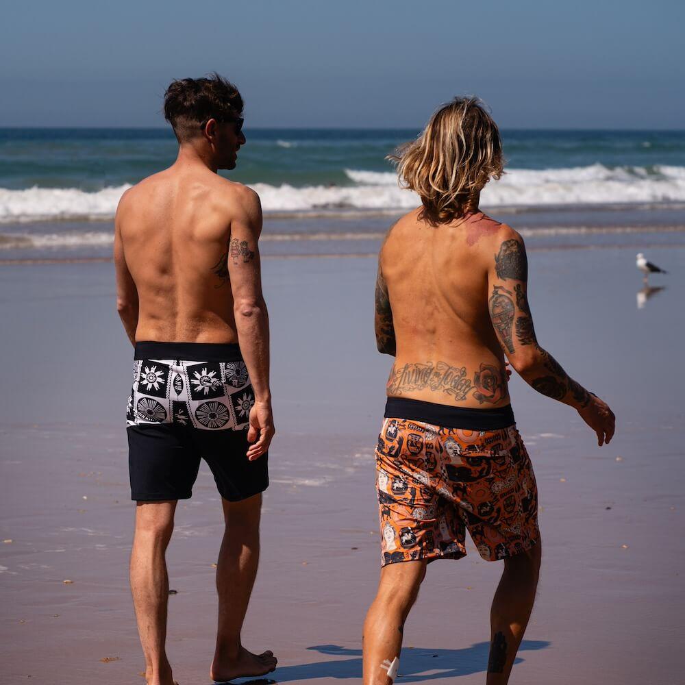 Seay / Boardshort Arancione Stampa Etrusca by Hazkj Online