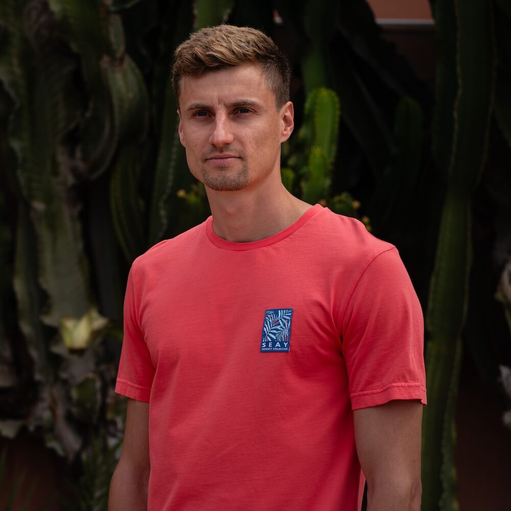 Seay / T-Shirt Rossa Bamboo Qualità
