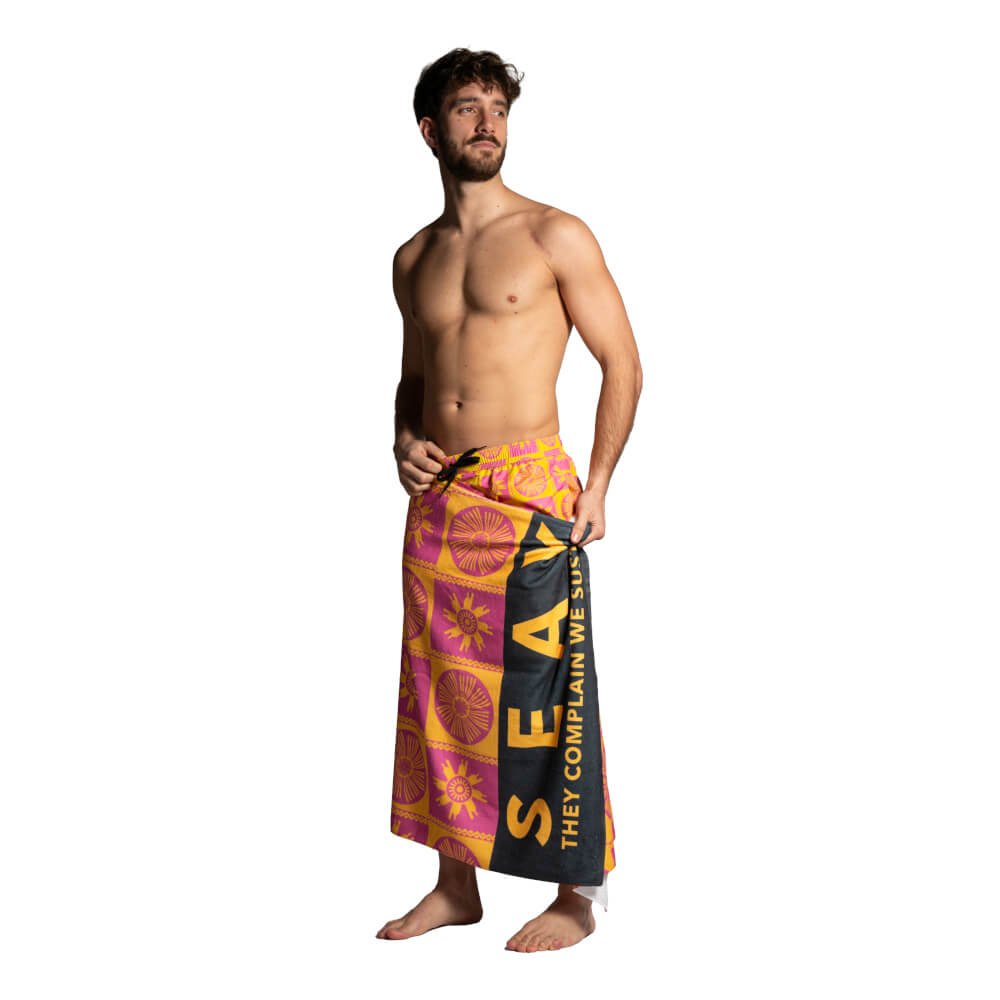 Seay / Telo Mare Rosa Giallo Symbols Negozi Online