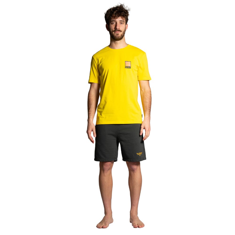 Seay / T-Shirt Gialla Symbols Vendita Calda