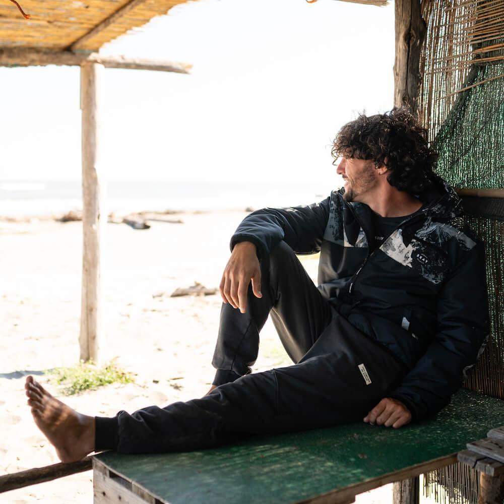 Seay / Pantalone Lungo in Felpa Nero Reyes Spedizione Gratuita