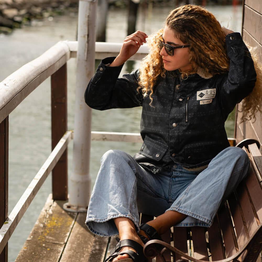 Seay / Giacca Denim Orsetto Nera Laguna Prezzo Ridotto