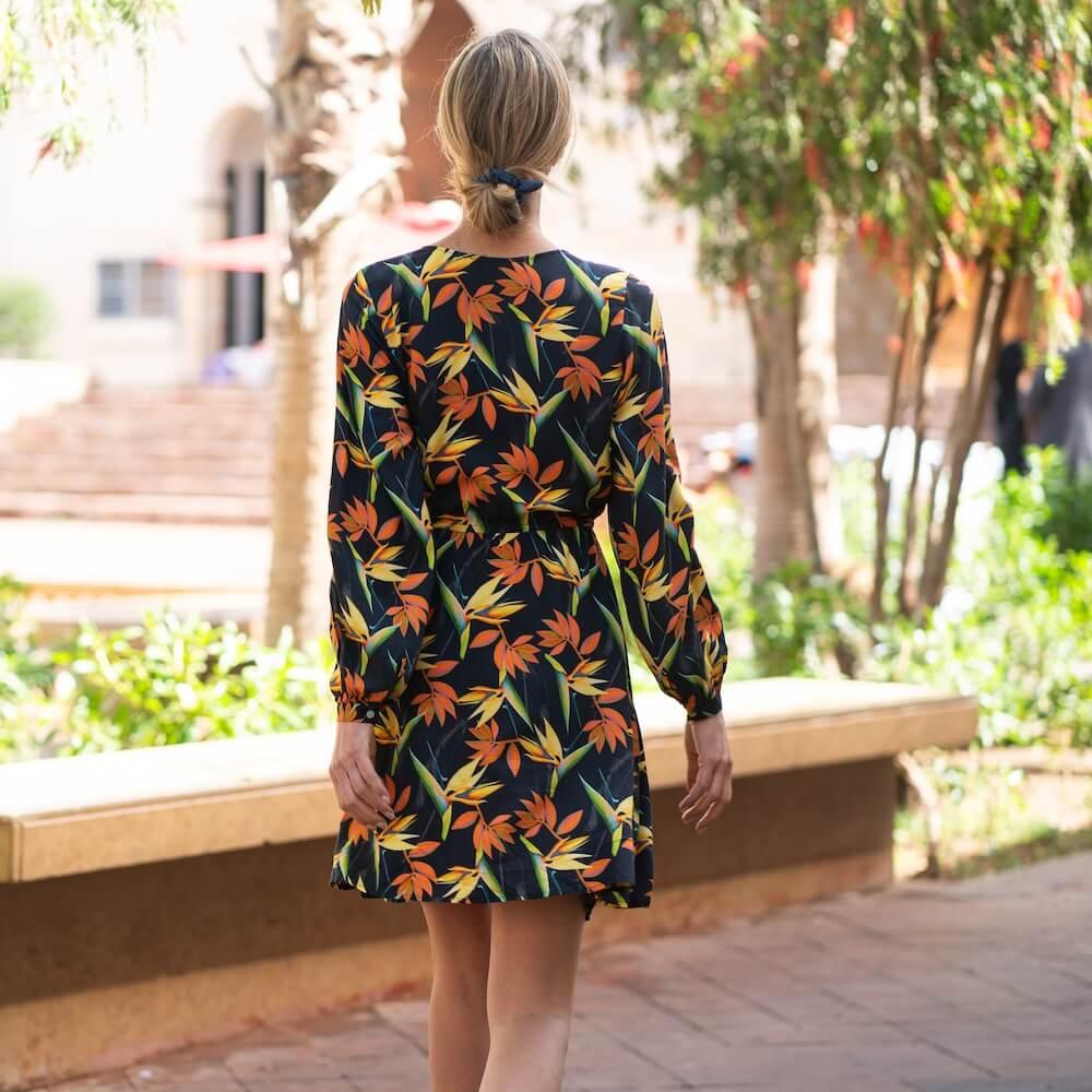 Seay / Abito Corto Nero Bird of Paradise Soddisfazione Garantita