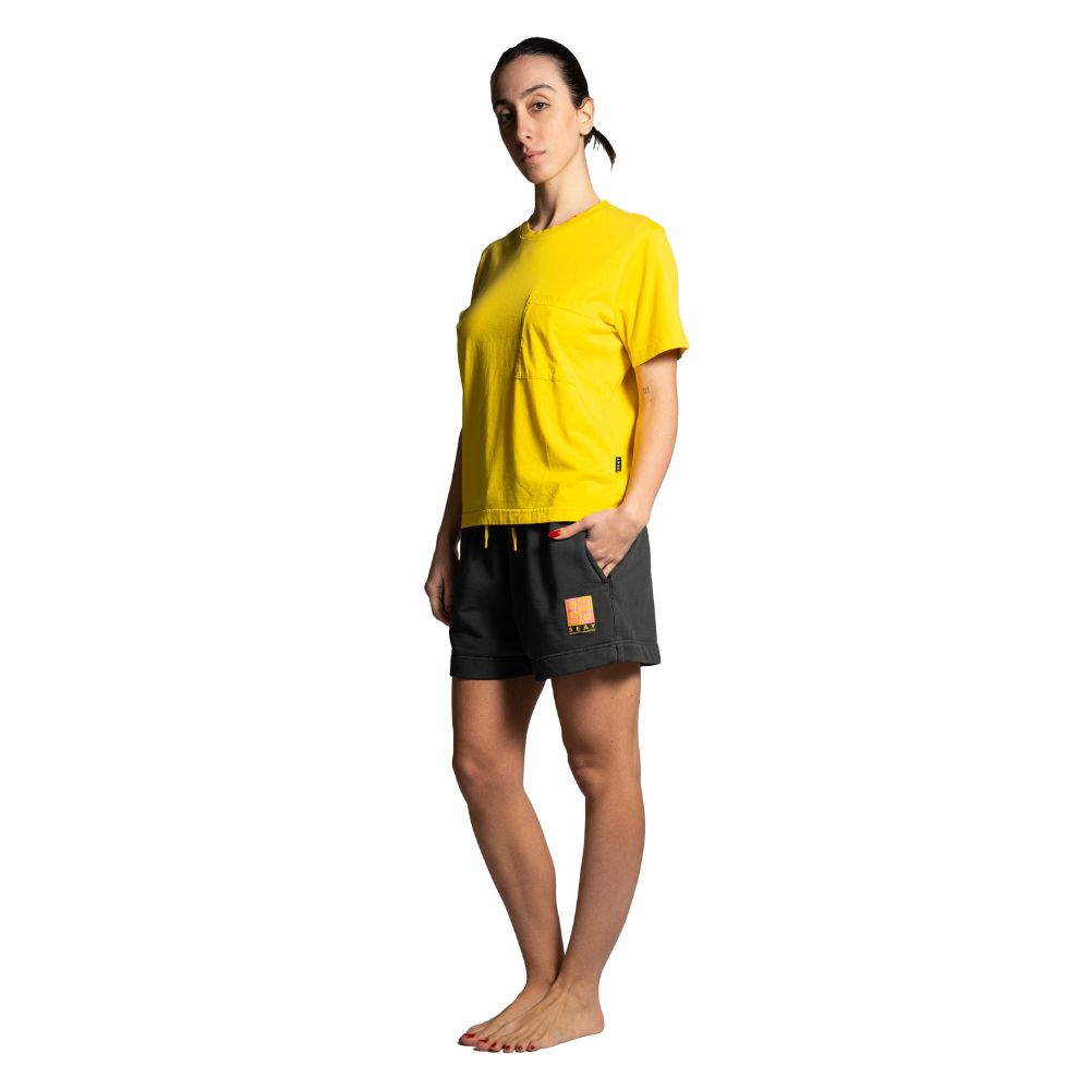 Seay / Pantalone Corto in Felpa Nero Symbols Negozi Online
