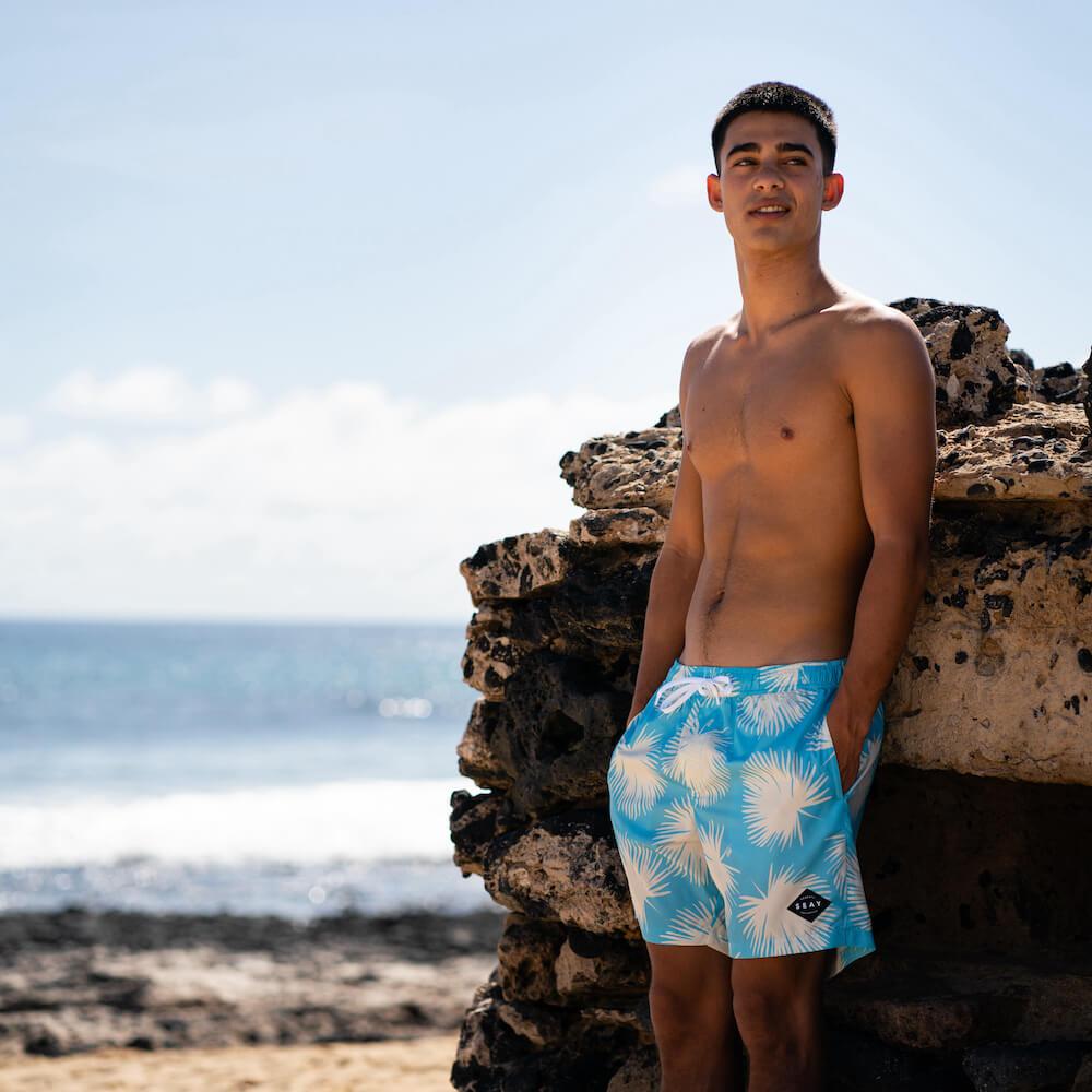 Seay / Swim Boxer Medio Azzurro Soffioni Promozione Limitata
