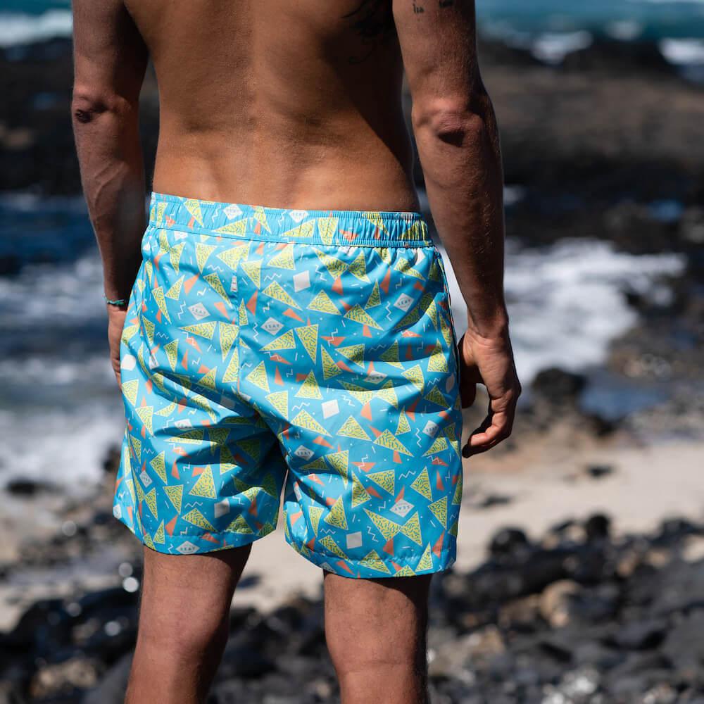 Seay / Swim Boxer Medio Azzurro Stampa 80s Shopping Online