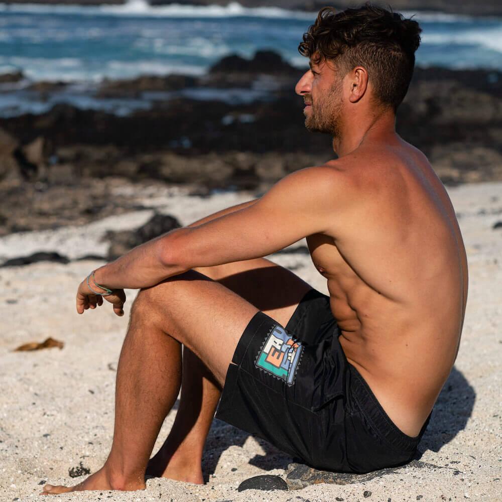 Seay / Swim Boxer Medio Nero Akaup Prezzo Ridotto