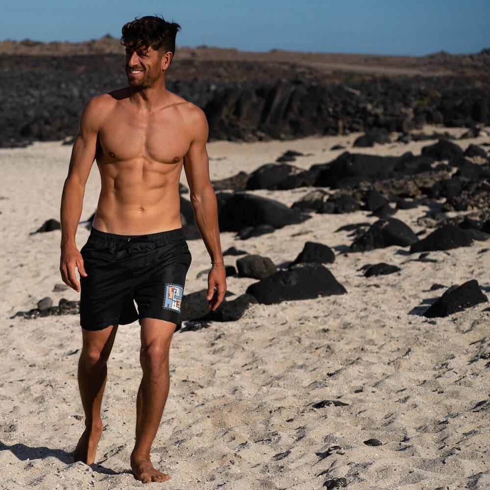 Seay / Swim Boxer Medio Nero Akaup Prezzo Ridotto