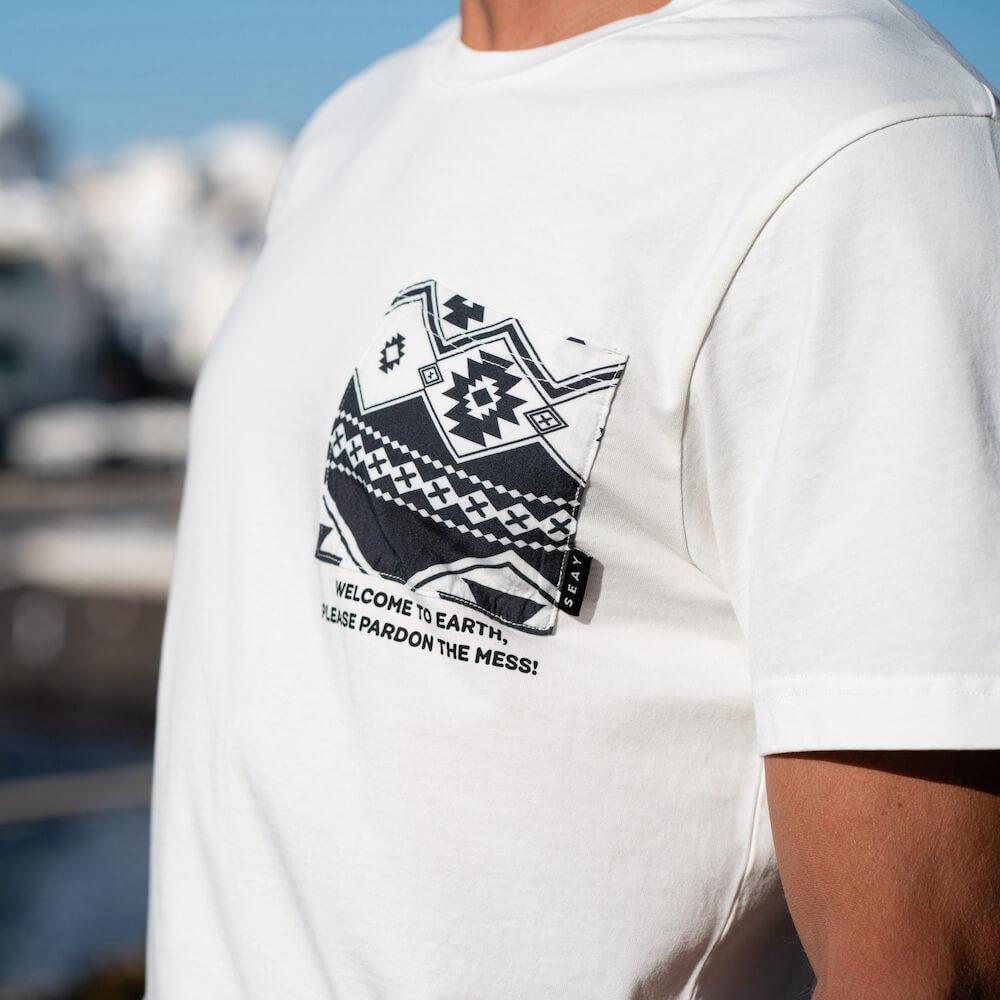 Seay / T-Shirt Bianco Naturale Kaleo Unisex Offerte