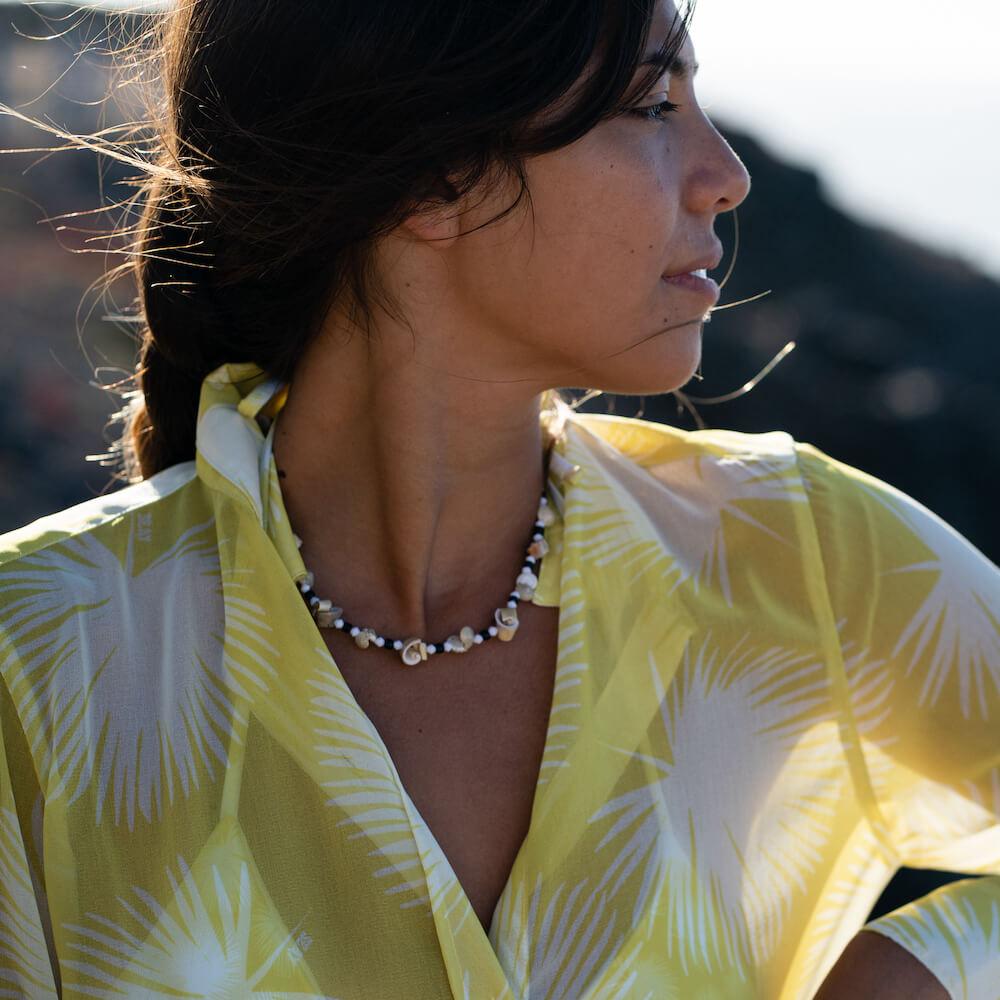 Seay / Maxi Camicia Gialla Soffioni Negozio